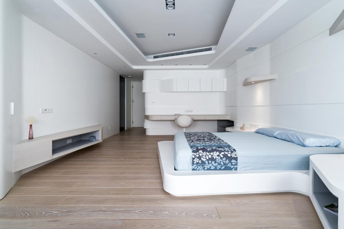 Decoración de dormitorio en estilo high-tech