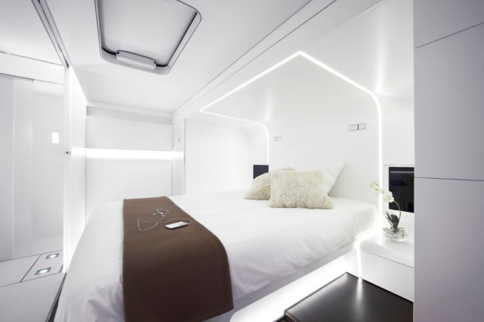 Dormitorio de estilo high-tech