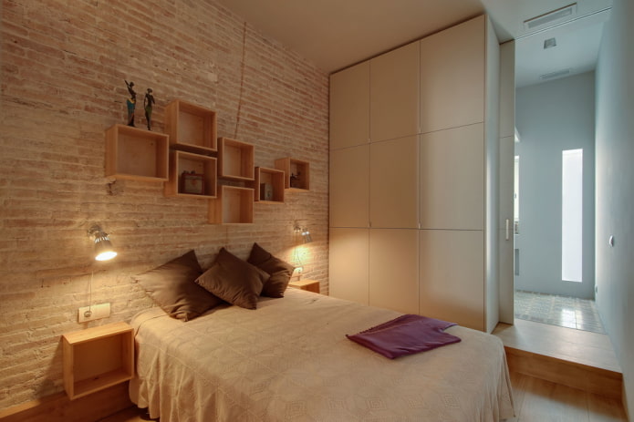 Iluminación de dormitorio de estilo industrial