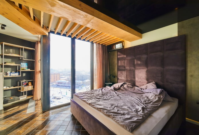dormitorio masculino de estilo industrial