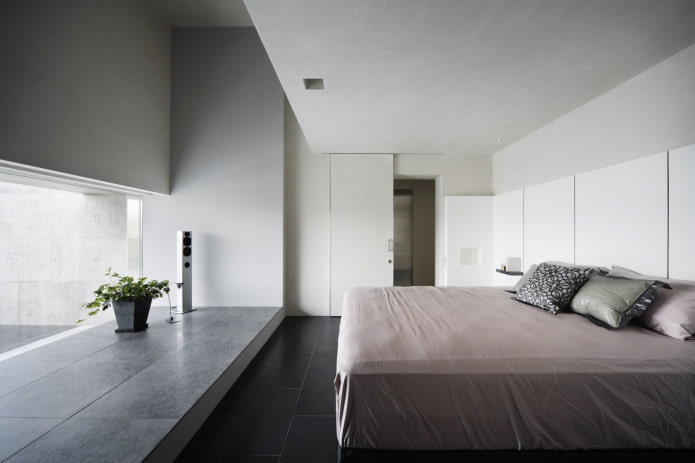 Decoración de dormitorio de estilo minimalista