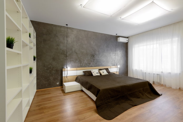 Estilística minimalista en el dormitorio