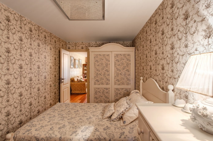 diseño de dormitorio pequeño de estilo provenzal