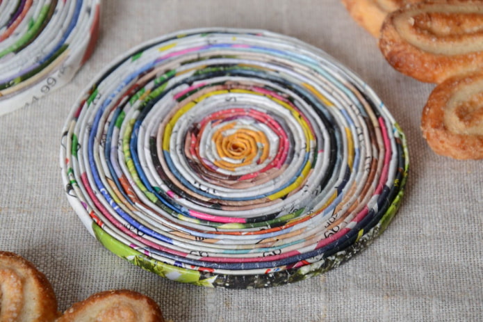 soporte espiral para tubo de revista