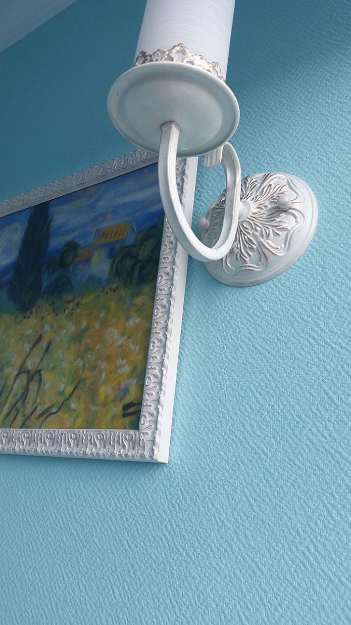 papel pintado de vidrio azul
