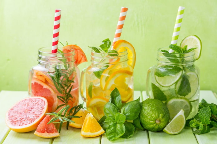 drinks in jars