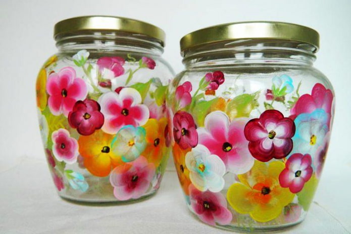 flores en frascos