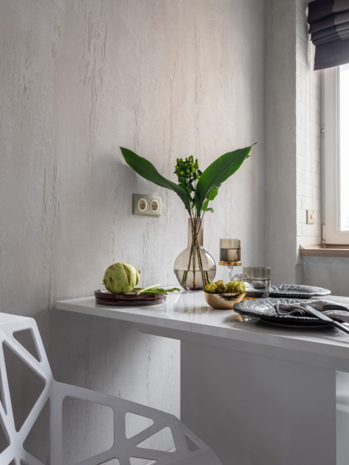 Yeso decorativo en la cocina
