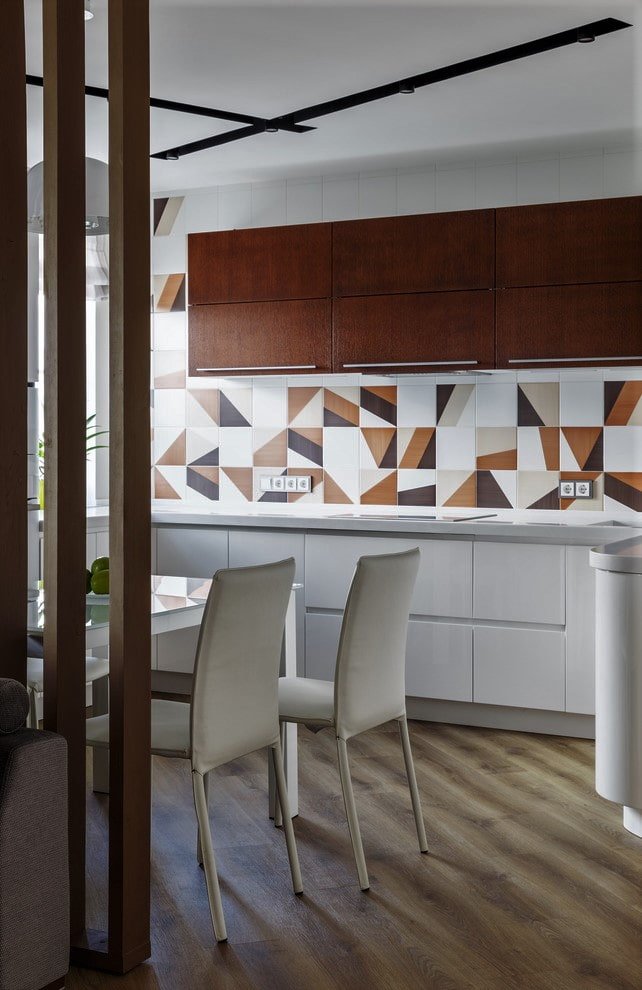 Azulejo con estampado geométrico