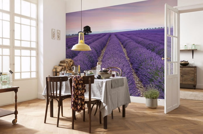 Papel pintado 3D en la cocina