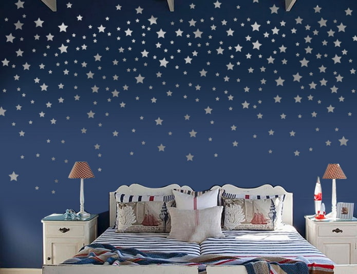 Vinilos de pared en forma de estrellas para la habitación infantil