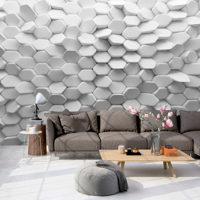 Papel pintado 3D para el salón