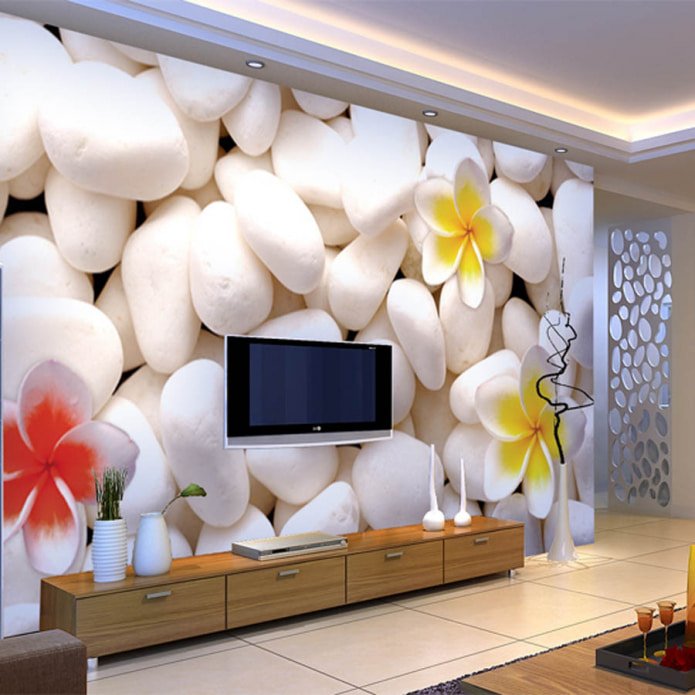 Papel pintado fotográfico para el salón