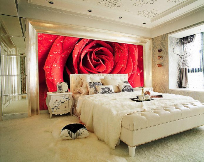 papel pintado con una rosa