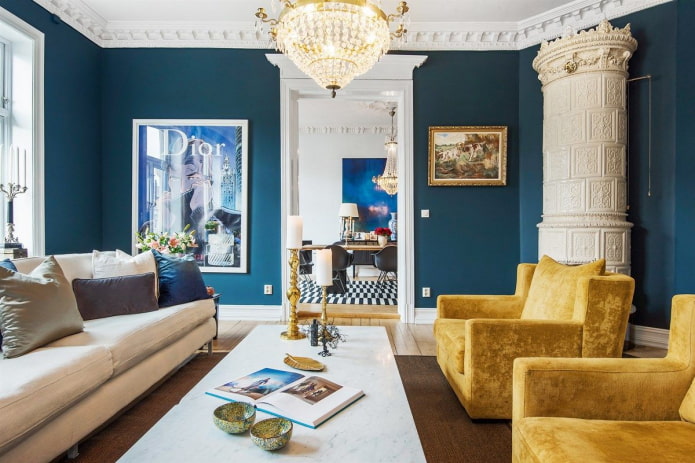 Iluminación en interiores de estilo ecléctico