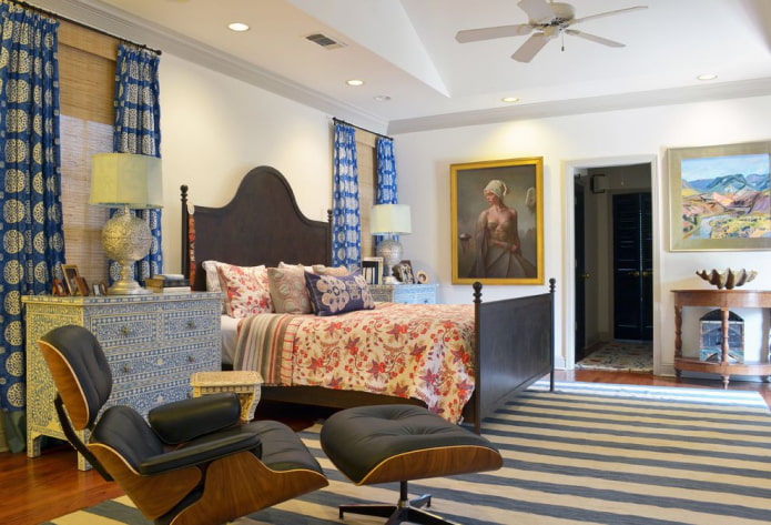 diseño de dormitorio de estilo ecléctico