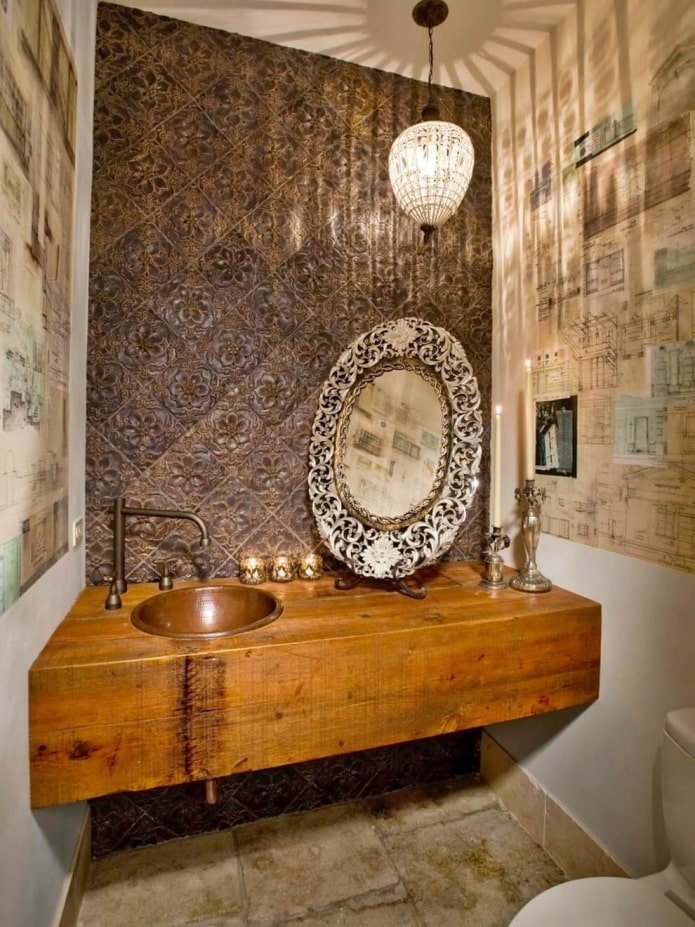 eclecticismo en el baño