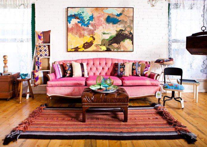 textiles en el interior de estilo ecléctico