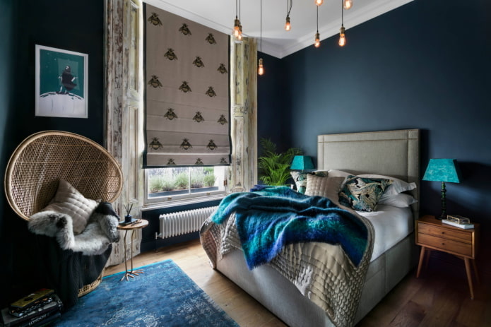 Decoración de dormitorio en estilo fusión