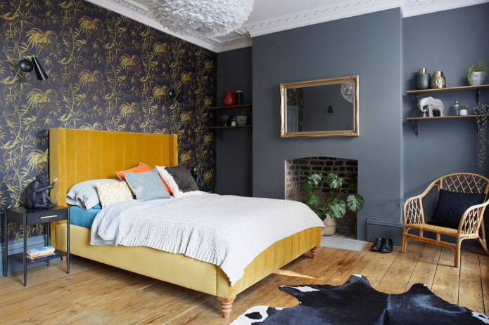 Decoración de dormitorio en estilo fusión