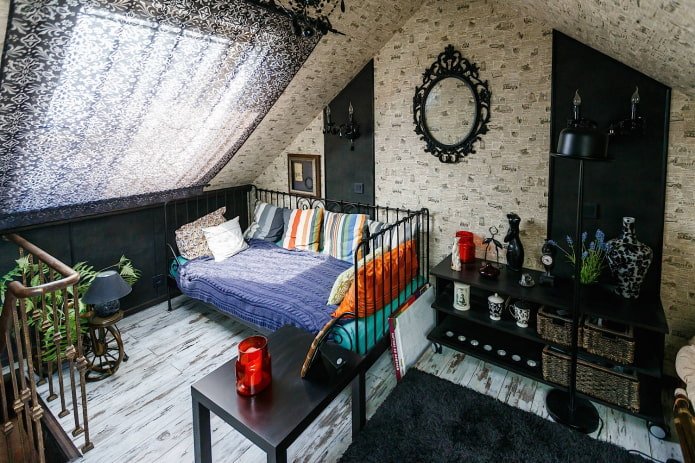 colored pillows and decor