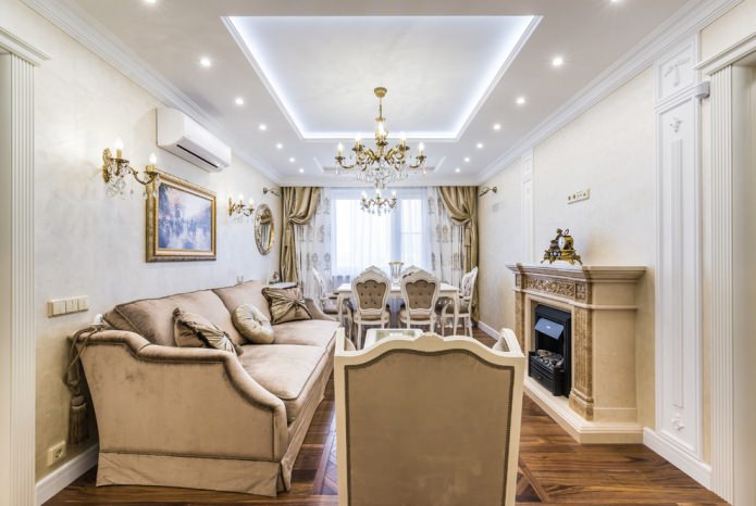 una sala de estar de estilo clásico
