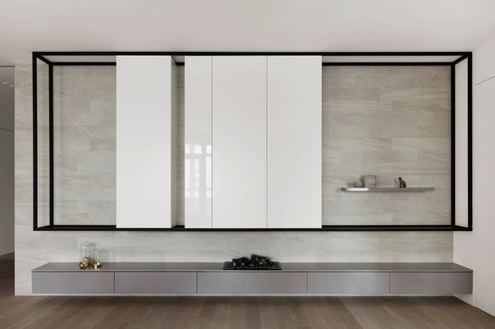 decoración minimalista en la sala