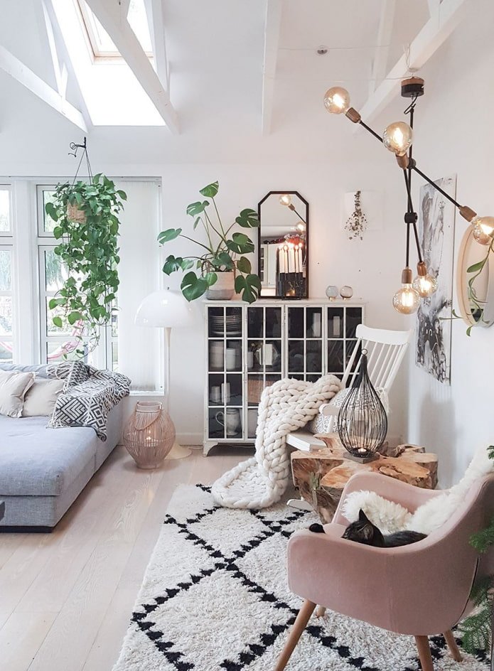 ático en estilo hygge