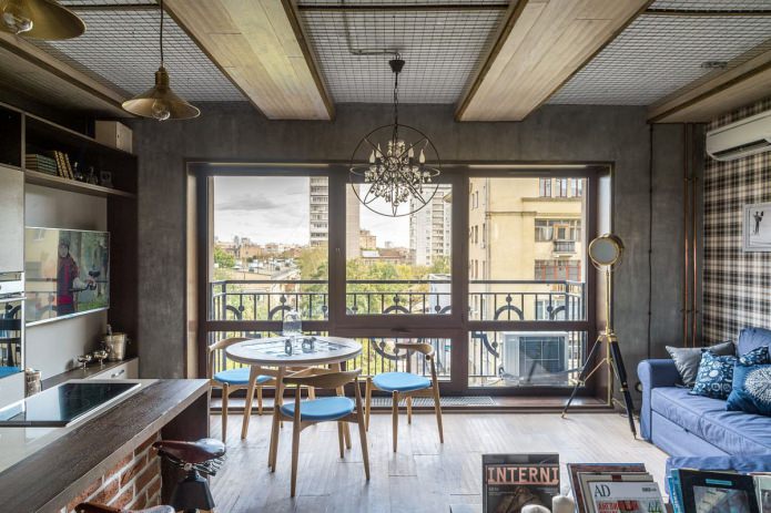 salón estilo loft