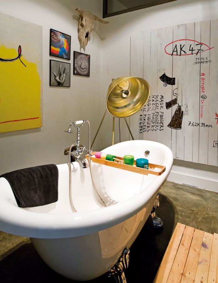 Decoración de un baño estilo loft