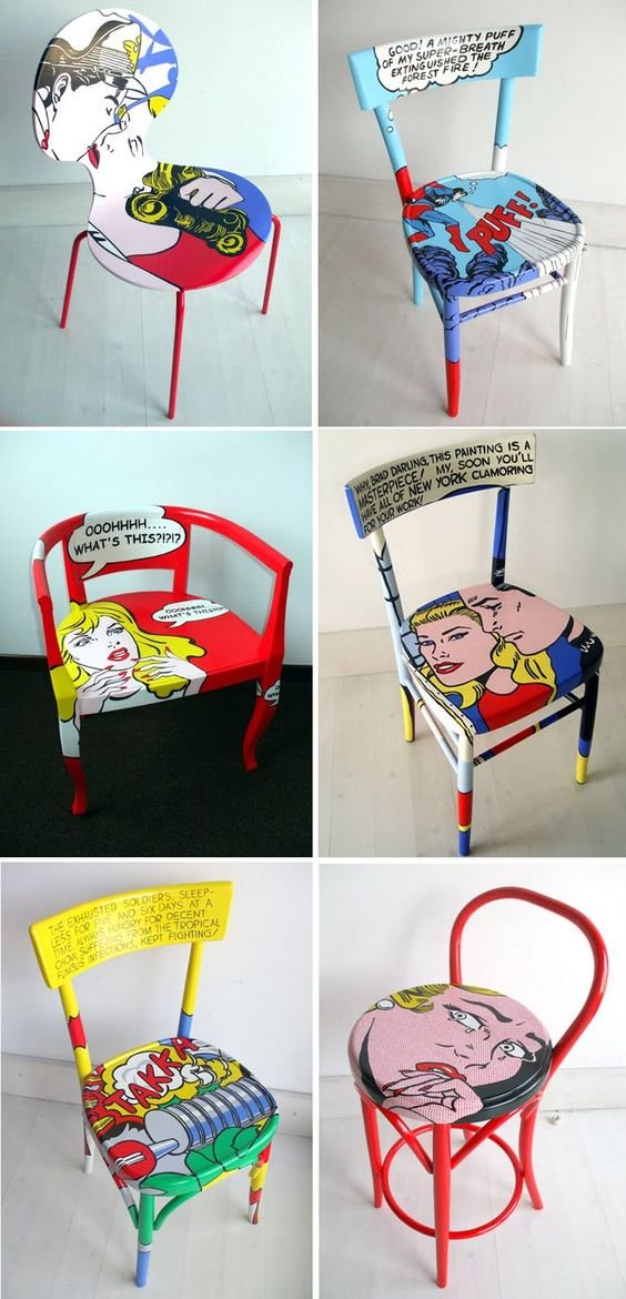 pop art style chair