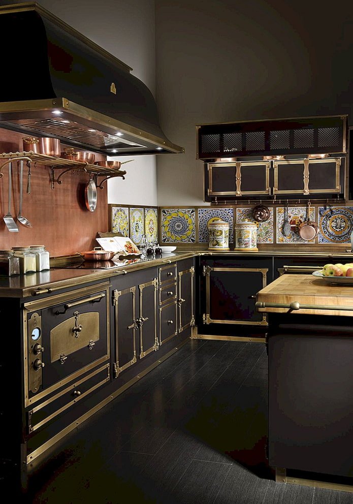 cocina de estilo retro industrial
