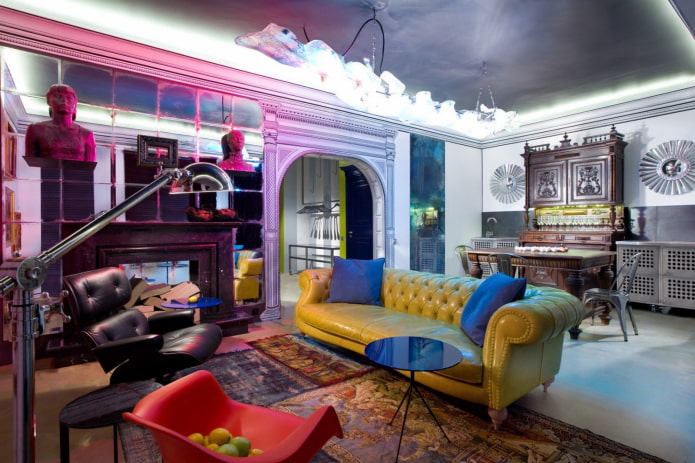 foto de un interior de estilo kitsch