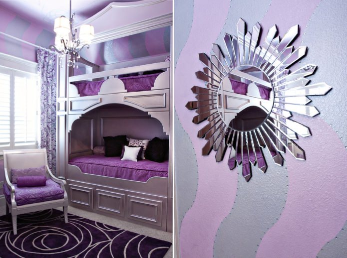 Art Déco en una habitación para dos niños