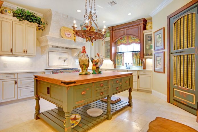 cocina de estilo campestre