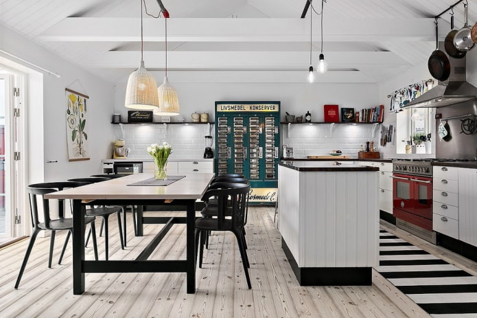 cocina de estilo retro