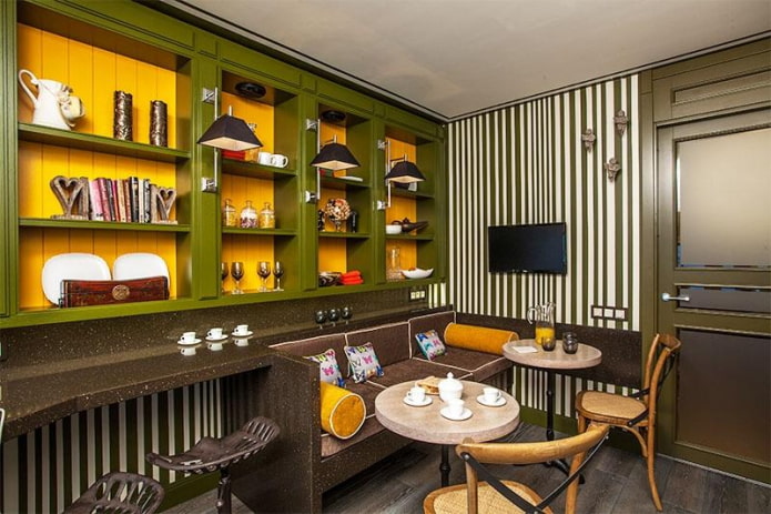 cocina estilo cafetería