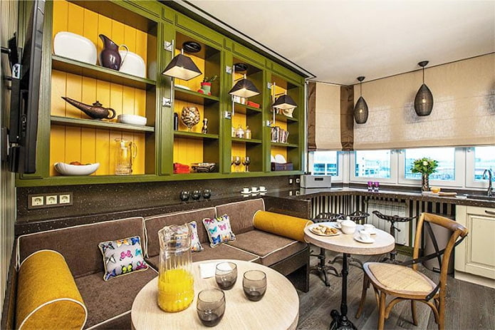 cocina estilo cafetería