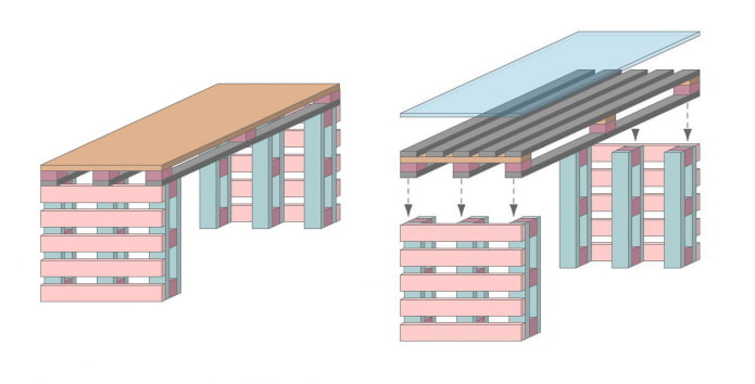 Computer desk diagram