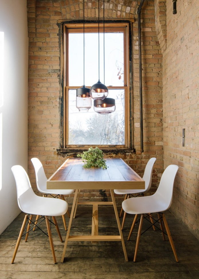 Mesa de comedor estilo loft