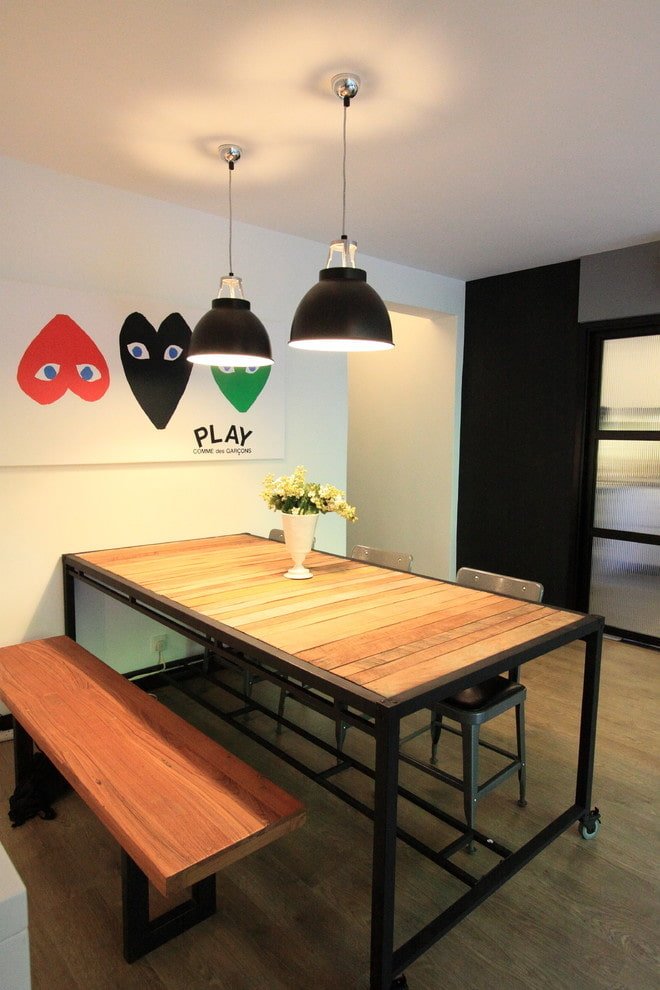 Mesa de comedor estilo loft