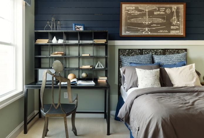 escritorio en un interior estilo loft