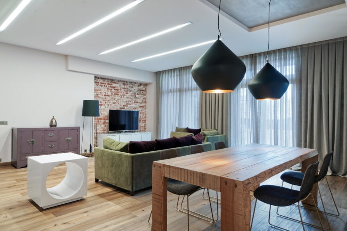 Mesa de madera para interior de estilo loft