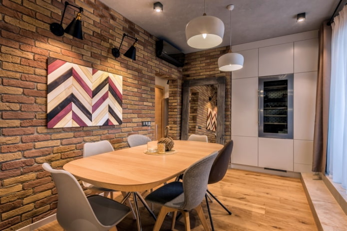 Mesa ovalada en estilo loft
