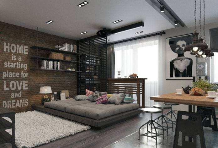 Diseño de estudio en estilo industrial