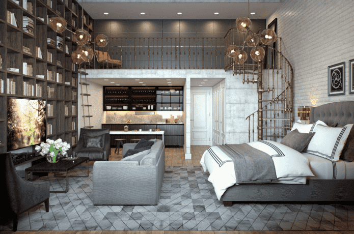 muebles de estudio de estilo industrial