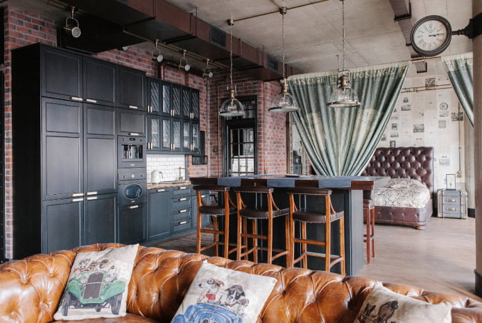 Diseño de estudio en estilo industrial