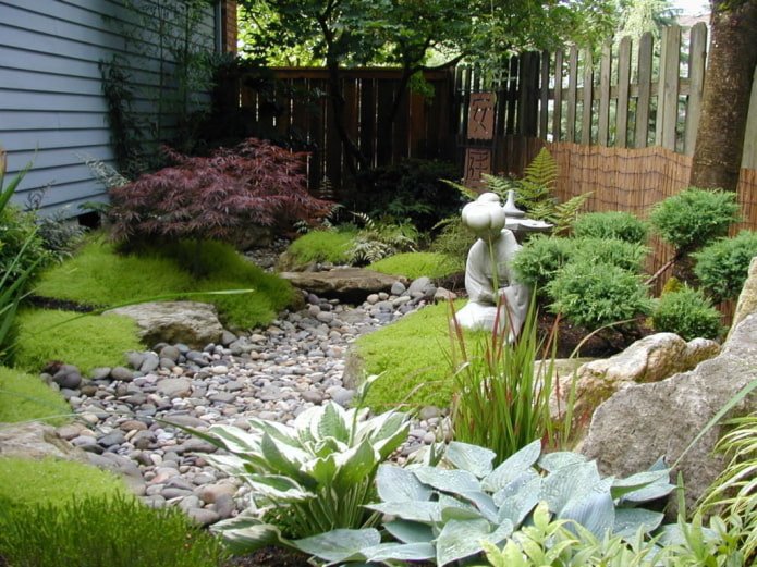 diseño de jardín con figuras