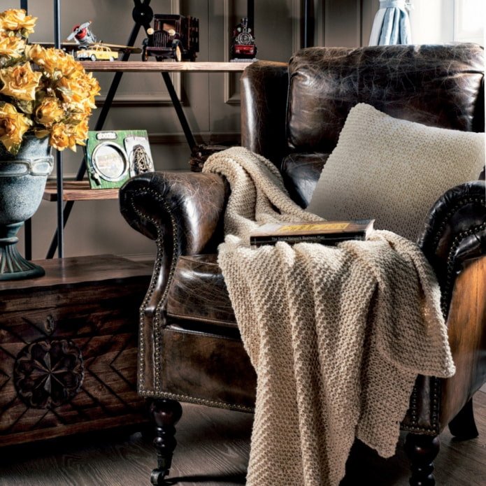 a blanket on an chair