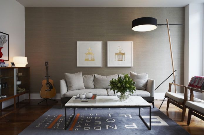 papel pintado de tela en un estilo moderno
